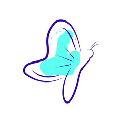 Butterfly icon logo vector