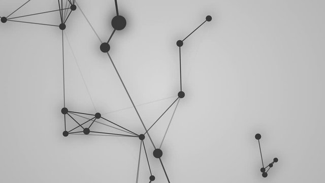 Abstract grey plexus background.lines and dots connect motion.Element relation concept