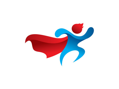 People hero logo template design, emblem, symbol or icon