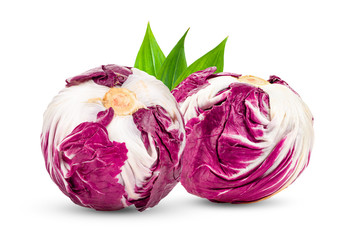 Fototapeta premium Radicchio, red salad on white background