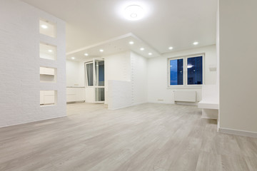 Interior of a modern empty apartment