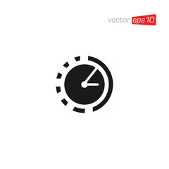Clock and Time Icon Design Vector