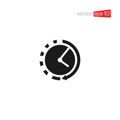Clock and Time Icon Design Vector