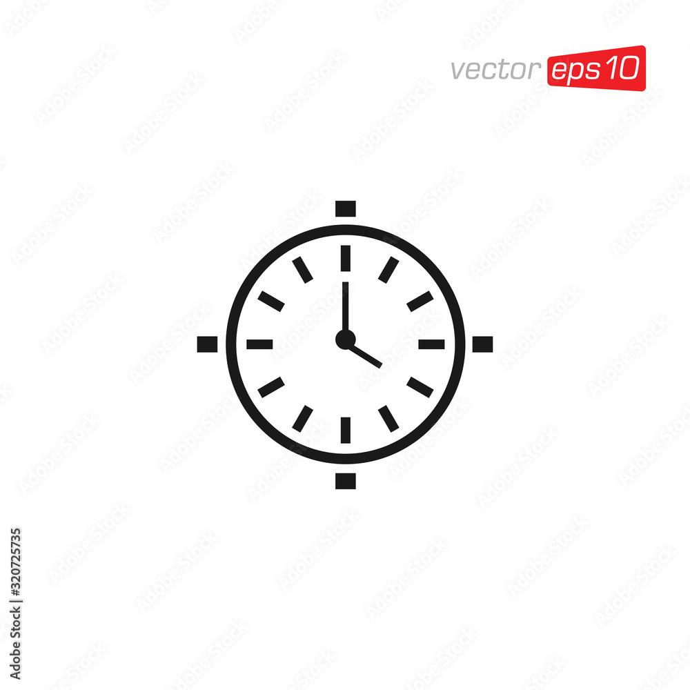 Wall mural clock and time icon design vector