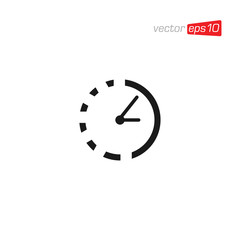 Clock and Time Icon Design Vector
