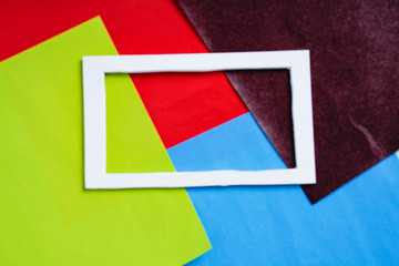 Flower and ribbon arrange in eight number with copy space frame, Happy women day concept.