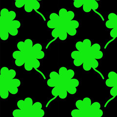 seamless background with clovers