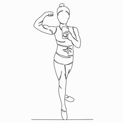 Obraz premium bodybuilder woman