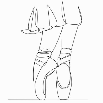 ballerina legs in ballet shoes skirt