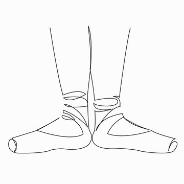 ballerina legs in ballet shoes