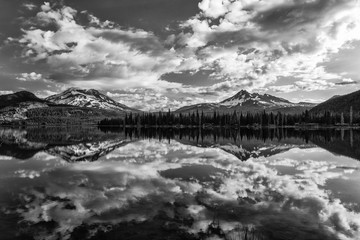 Cloud and Mountain Reflections  - Oregon