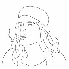 girl smokes