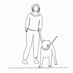 woman girl with pit bull