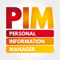 PIM - Personal Information Manager acronym, business concept background
