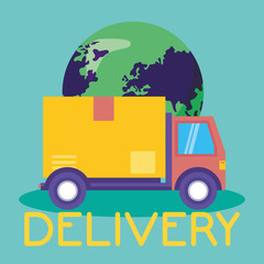 logistic delivery service with truck