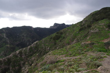 Mountains near the village of Chamorga in the north of Tenerife