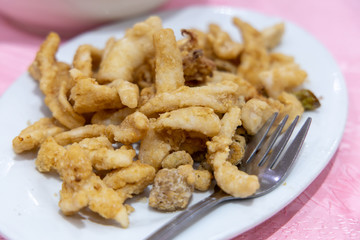 Chinese dish - Fried squid and pepper