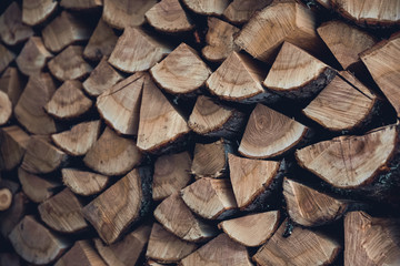 firewood with wood. logs close-up