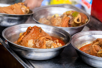 Delicious stewed pig arms,Chinese food.