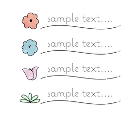 手書きの花や葉のイラストのセット 植物 おしゃれ かわいい 素材 自然 Adult Wall Mural Adu Yugoro