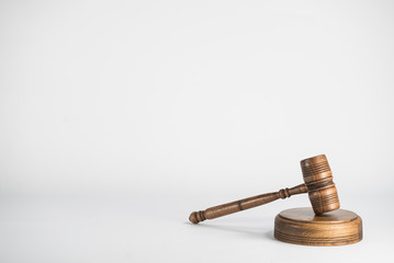 Law symbols on bright background. Place for text.