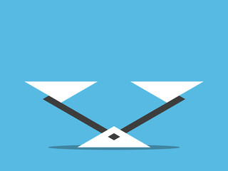 Empty triangular seesaw scale