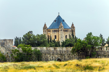Christian temple near walls
