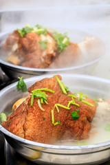 Delicious stewed pig arms,Chinese food.