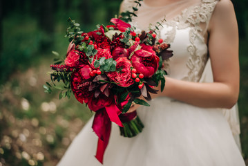 Bouquet of red flowers