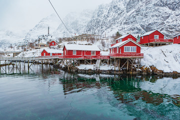 A i Lofoten village on Lofoten Islands, Norway