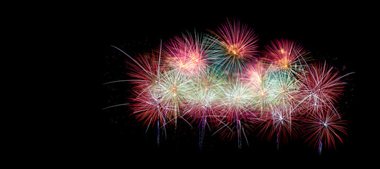 Abstract colored firework background 
