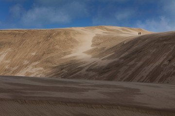 Fototapeta na wymiar Te Paki. Giant sand dunes. Cape reinga New Zealand. Desert and sand.
