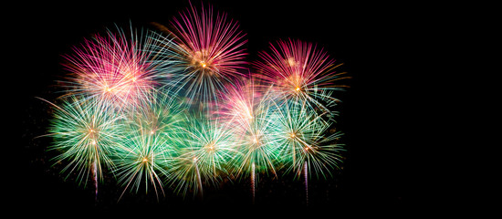 Abstract colored firework background 