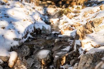 river in the winter
