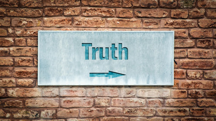 Fototapeta na wymiar Street Sign to Truth