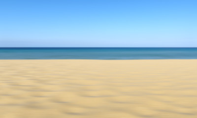 Fototapeta na wymiar Summer beach and sea concept abstract blur background