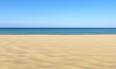 Fototapeta premium Summer beach and sea concept abstract blur background