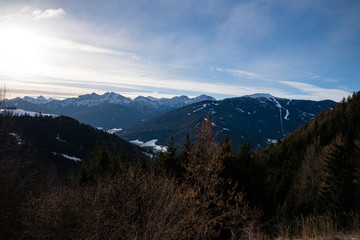 mountainview in the alps