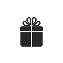Gift box icon in flat style. Vector