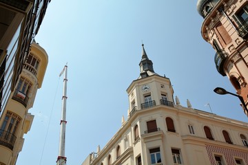 Fototapeta na wymiar a crane beside the tower