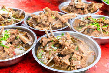 Delicious stewed lamb chops,Chinese food.