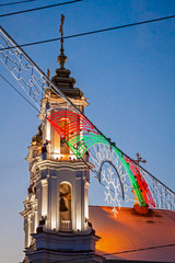 Vitebsk, Belarus. View Of Old Town Hall at night