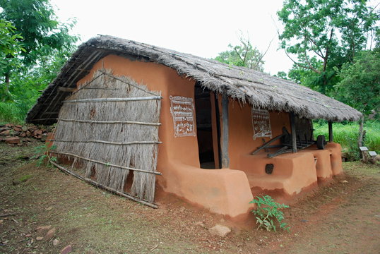 Hut of Kota Tribal. Manav Sangrahalaya, Bhopal, Madhya Pradesh, India. Kota is one of the three major tribal groups of Nilgiris. 