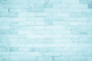 Seamless Blue pastel pattern of decorative brick sandstone surface with concrete of modern style design decorative uneven have cracked realmasonry wall of multicolored stones or blocks white cement.
