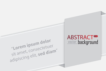 White and grey background vector overlap dimension. Vector illustration business style