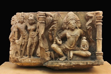 Lord Brahma, sculpture is of 11th century was found in Hinglajgad District Mandsaur, Madhya Pradesh, India