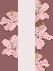 Hibiscus flower card template7