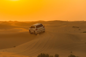 Fototapeta na wymiar Desert Sand Dunes Off-Road Adventure