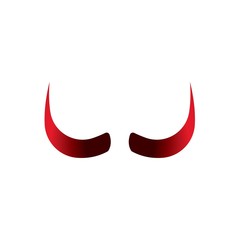 Devil horn Vector icon design illustration Template