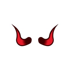 Devil horn Vector icon design illustration Template